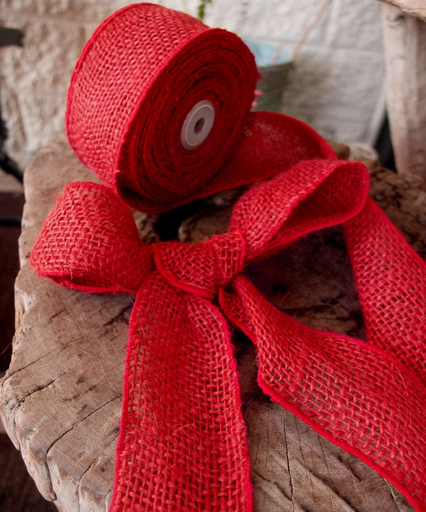 2" Wired Red Ribbon - 10 Yards