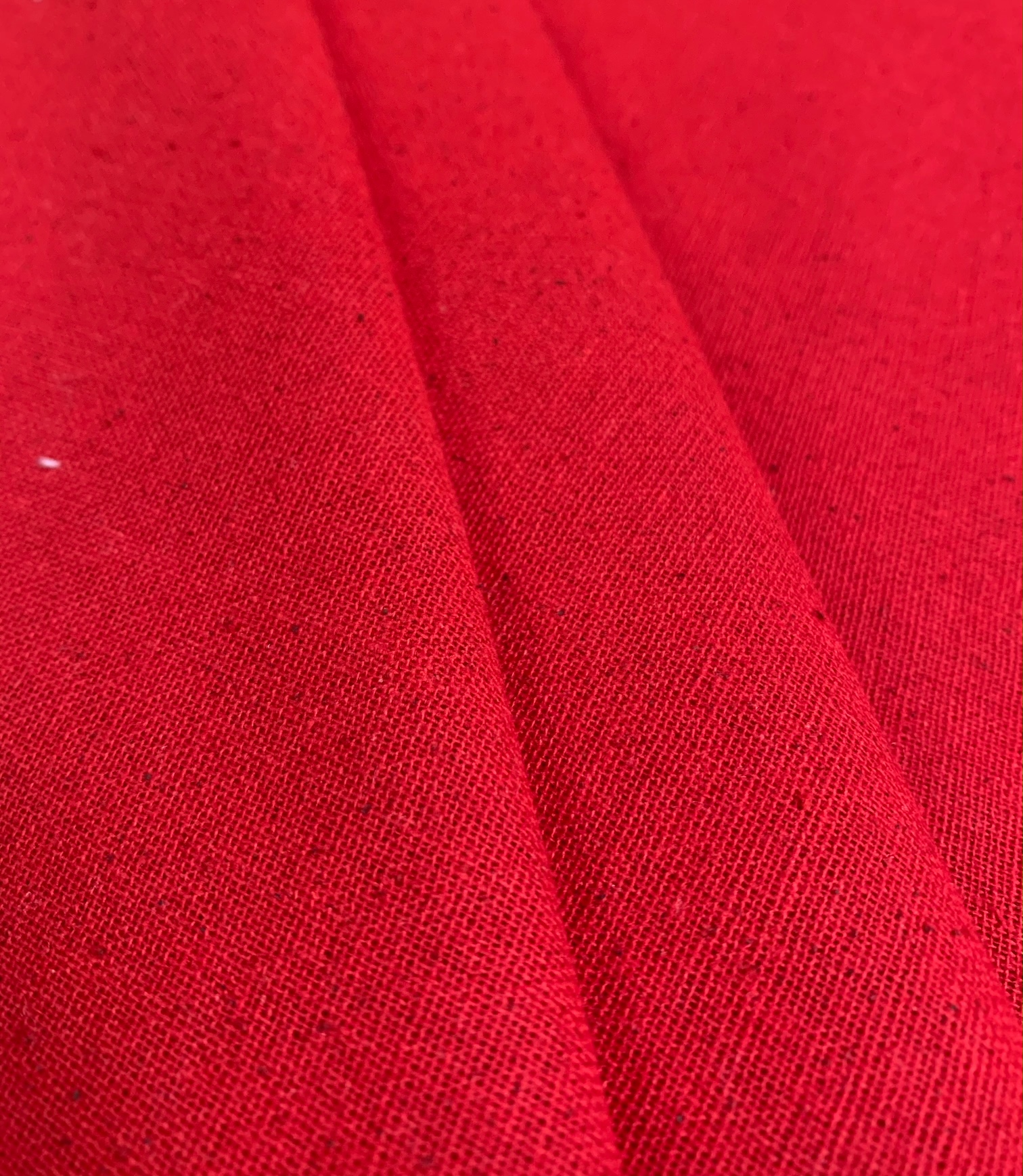Red Osnaburg Fabric 45" Wide By The Yard - 100% Cotton - Click Image to Close