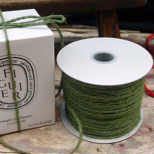 2 mm Moss Green Jute Twine - 100 yards - Click Image to Close