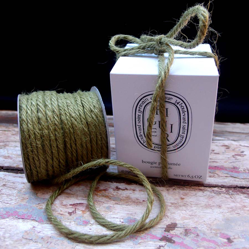 3.5 mm Green Jute Twine - 25 Yards - Click Image to Close