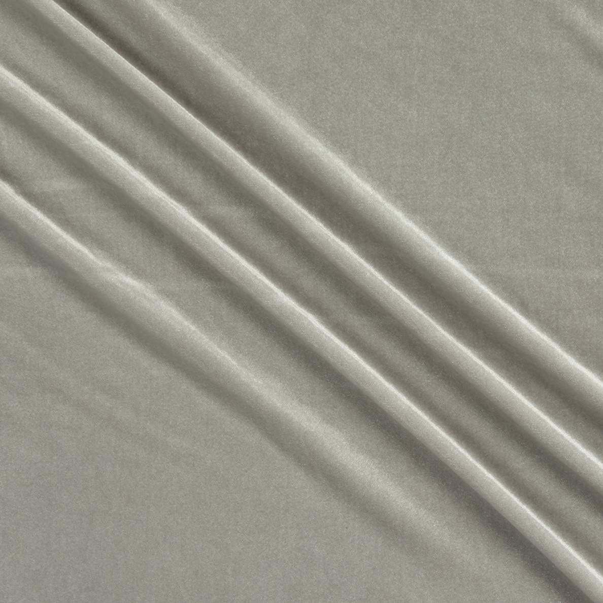 58/60" Silver Stretch Velvet Fabric 60 Yard Roll (Free Shipping)