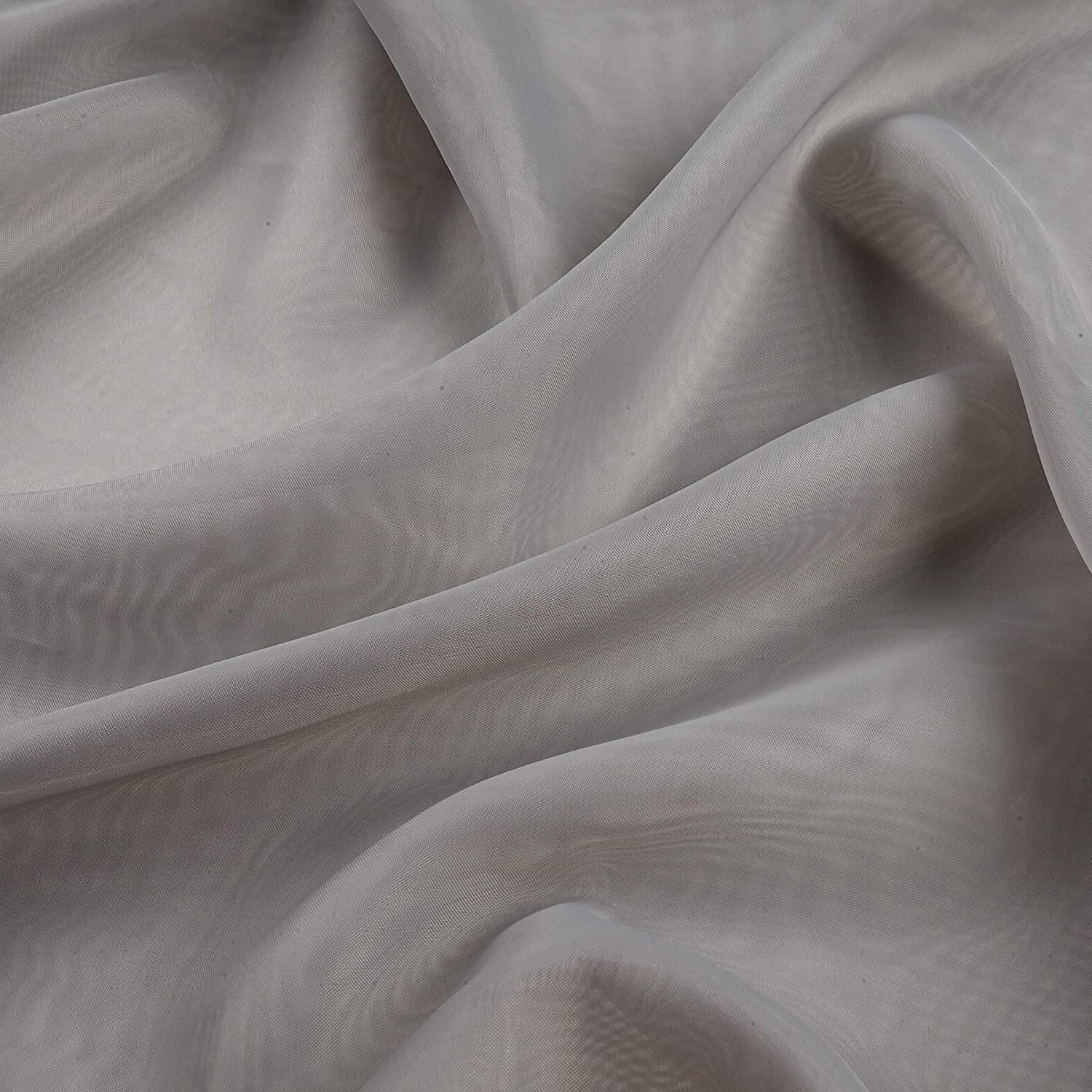 118" Silver Voile Fabric By The Yard - Click Image to Close