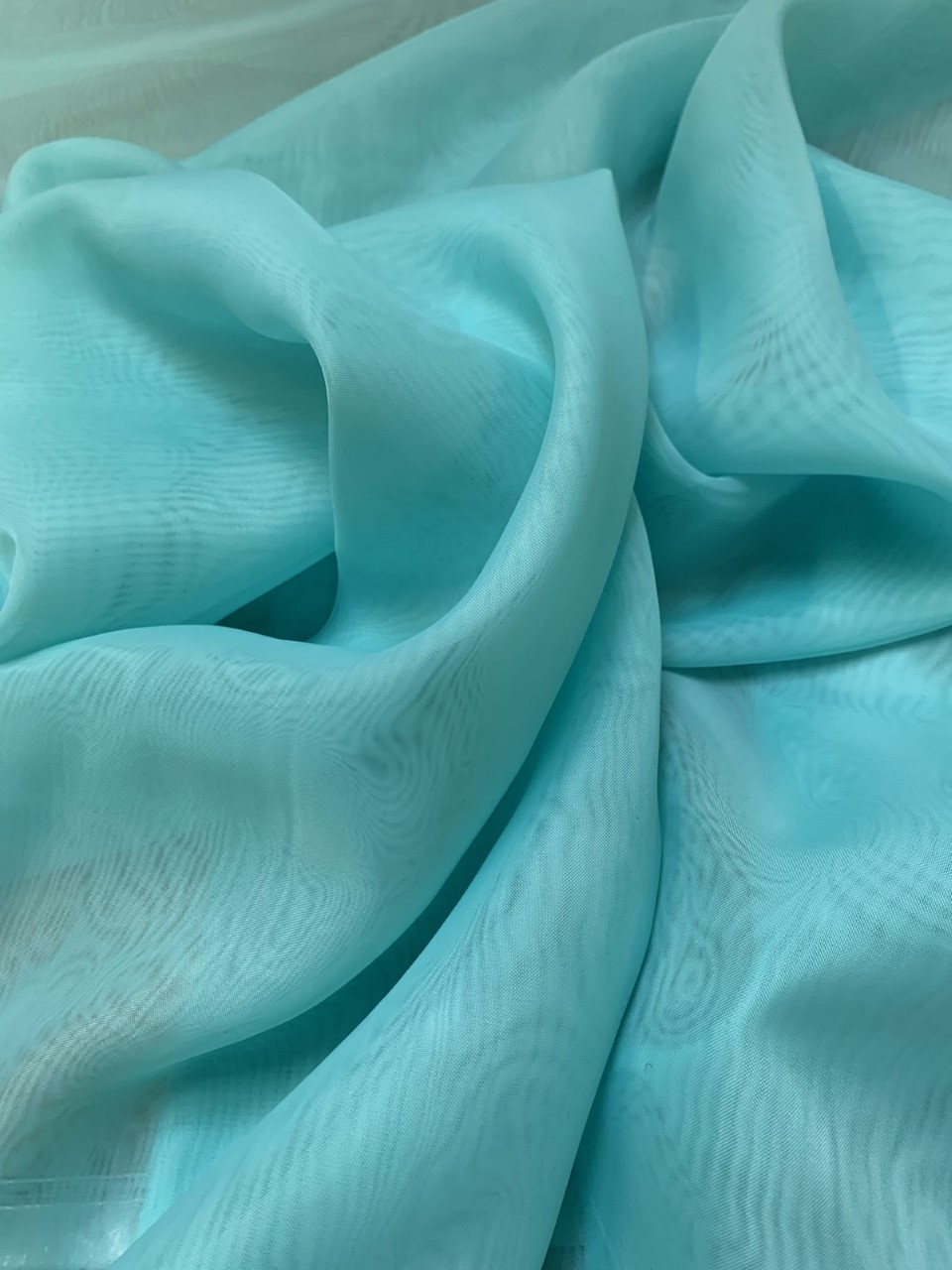 118" Tiffany Blue Voile Fabric By The Yard - Click Image to Close