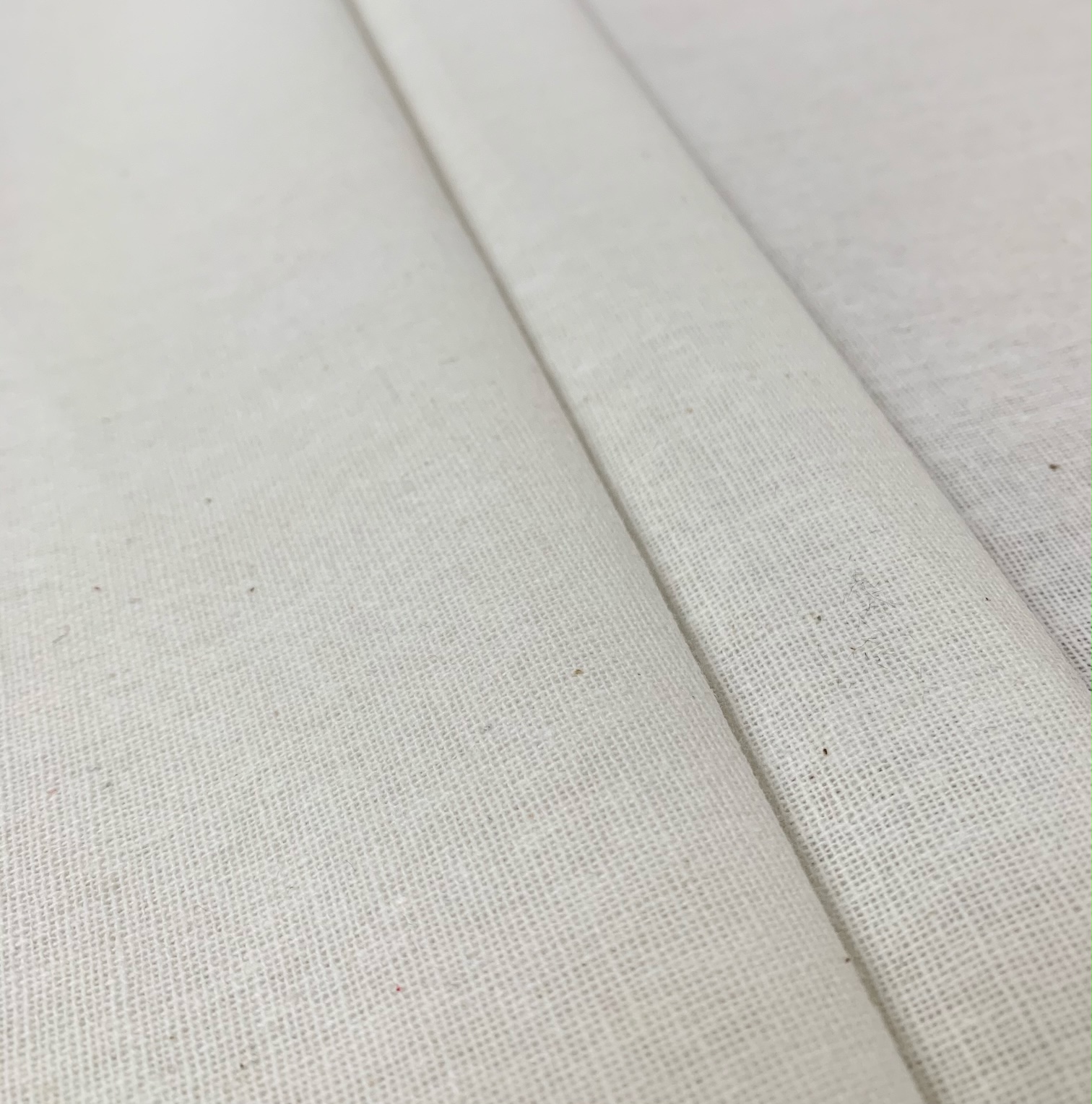 White Osnaburg Fabric 45" Wide By The Yard - 100% Cotton - Click Image to Close