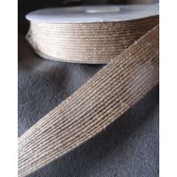 (image for) 1" Wide Natural Jute Ribbon - 25 Yards (sewn)