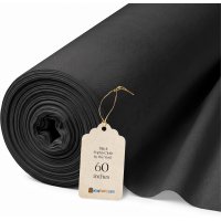 (image for) 60" Black Cotton Poplin By The Yard