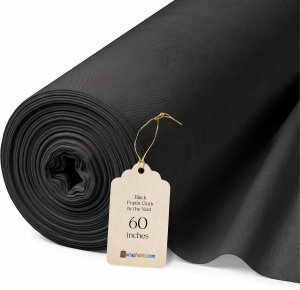 (image for) 60" Black Cotton Poplin 60 Yard Roll
