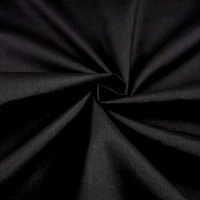 (image for) Wholesale Black Broadcloth Fabric By The Roll - 60" Wide 80/20 Poly Cotton Blend, 60 Yards