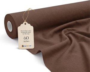 (image for) Wholesale Brown Broadcloth Fabric By The Roll - 60" Wide 80/20 Poly Cotton Blend, 60 Yards