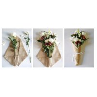 (image for) Burlap Bouquet 14" Open x 20-3/4" High