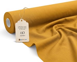 (image for) Wholesale Gold Broadcloth Fabric By The Roll - 60" Wide 80/20 Poly-Cotton Blend, 60 Yards