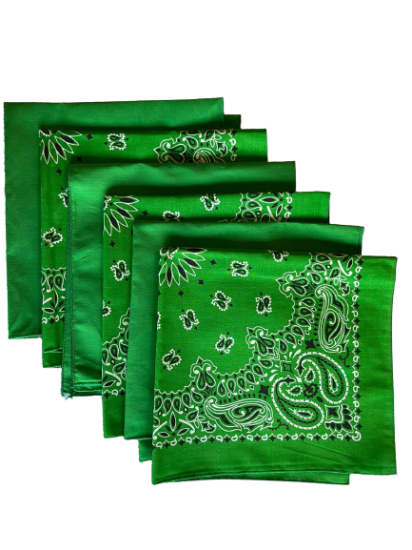 Pack Of 22 Lavender Paisley Bandana Scarves - 100% Cotton, Made In USA