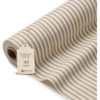 (image for) 44/45" Kahki Woven Ticking Fabric By The Yard