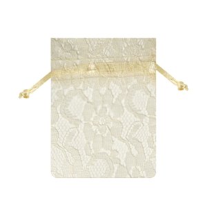 (image for) 12 Pack Ivory Lace Bags 3" x 4"
