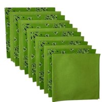 (image for) USA Made Paisley & Solid Lime Bandanas 12 Pk 22" 100% Cotton