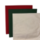 (image for) USA Made Solid Color Bandanas 3Pk 100% Cotton - Natural, Forest Green, Red 22" x 22"
