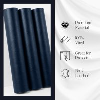 (image for) 54" Navy Leather-like Upholstery Vinyl - 30 Yard Roll