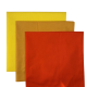 (image for) USA Made Solid Color Bandanas 3Pk 100% Cotton - Orange, Gold, Yellow 22" x 22"