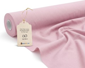 (image for) Wholesale Pink Broadcloth Fabric By The Roll - 60" Wide 80/20 Poly Cotton Blend, 60 Yards