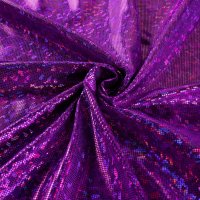 (image for) 60" Purple Shattered Glass Hologram Fabric 50 Yard Roll, Spandex 4-Way Stretch