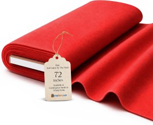 (image for) 72" Red Felt Fabric 30 Yard Bolt - 100% Polyester
