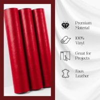 (image for) 54" Red Leather-like Upholstery Vinyl - 30 Yard Roll