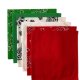 (image for) USA Made Paisley & Solid Green, Red, White 6 PK 22" 100% Cotton