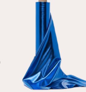 (image for) Royal Blue Foil Metallic Spandex Fabric - Approximately 95 Yards On Roll