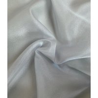 (image for) 45" Silver Sparkle Organza Fabric 100% Nylon BTY Made In Japan