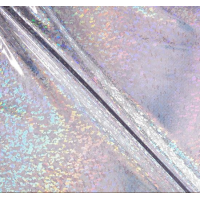 (image for) 60" Silver Shattered Glass Hologram Fabric 50 Yard Roll, Spandex 4-Way Stretch
