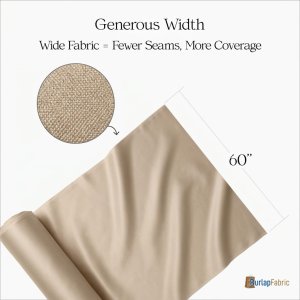 (image for) Tan Broadcloth Fabric By The Yard - 60" Wide 80/20 Poly-Cotton Blend