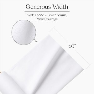 (image for) 60" White Cotton Poplin By The Yard