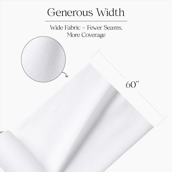 (image for) 60" White Cotton Poplin By The Yard