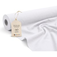 (image for) Wholesale White Broadcloth Fabric By The Roll - 60" Wide 80/20 Poly-Cotton Blend, 60 Yards