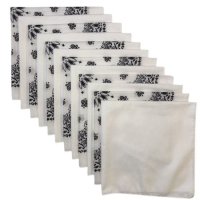 (image for) USA Made Paisley & Solid White Bandanas 12 Pk 22" 100% Cotton