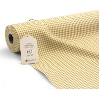 (image for) 1/8" Yellow Gingham Fabric 60" Wide 110 Yard Roll Poly Cotton Blend