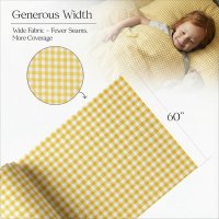 (image for) 1/8" Yellow Gingham Fabric 60"Wide By The Yard Poly Cotton Blend