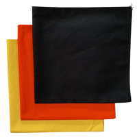 (image for) USA Made Solid Color Bandanas 3Pk Cotton Yellow Orange Black 22"