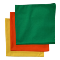 (image for) USA Made Solid Color Bandanas 3Pk Cotton Yellow Orange Green 22"