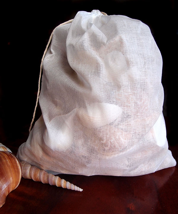Cheesecloth Bags with Cotton Drawstring 10" x 12" (12 pk) - Click Image to Close