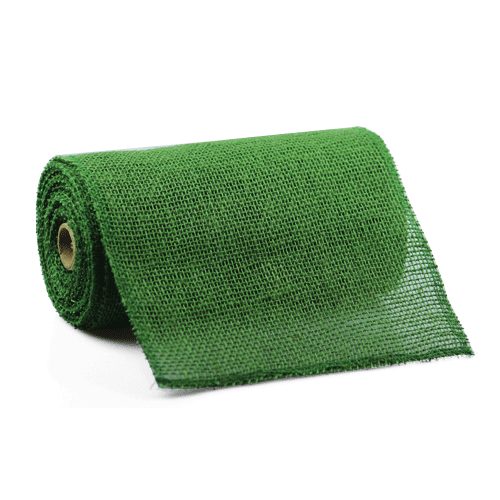 9 Inch Green Jute Ribbon 10 Yards (stitched edging)