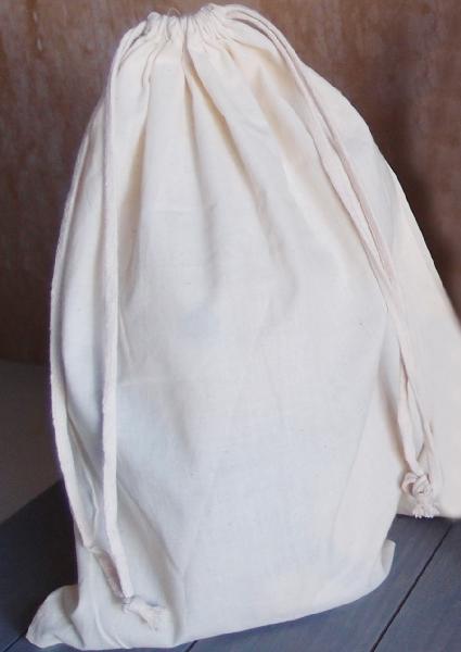 12" X 14" Muslin Bags With Cotton Drawstring (12 PK)