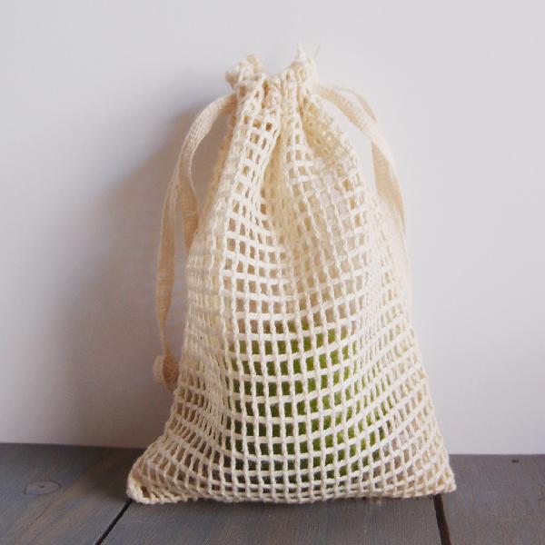 Cotton Mesh Bags with Drawstring 4" x 6" (12 pk)