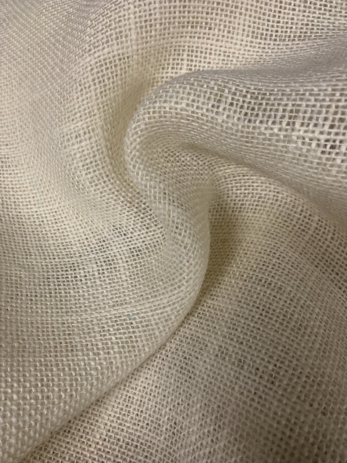 45/48" Wide White Burlap Fabric By The Yard