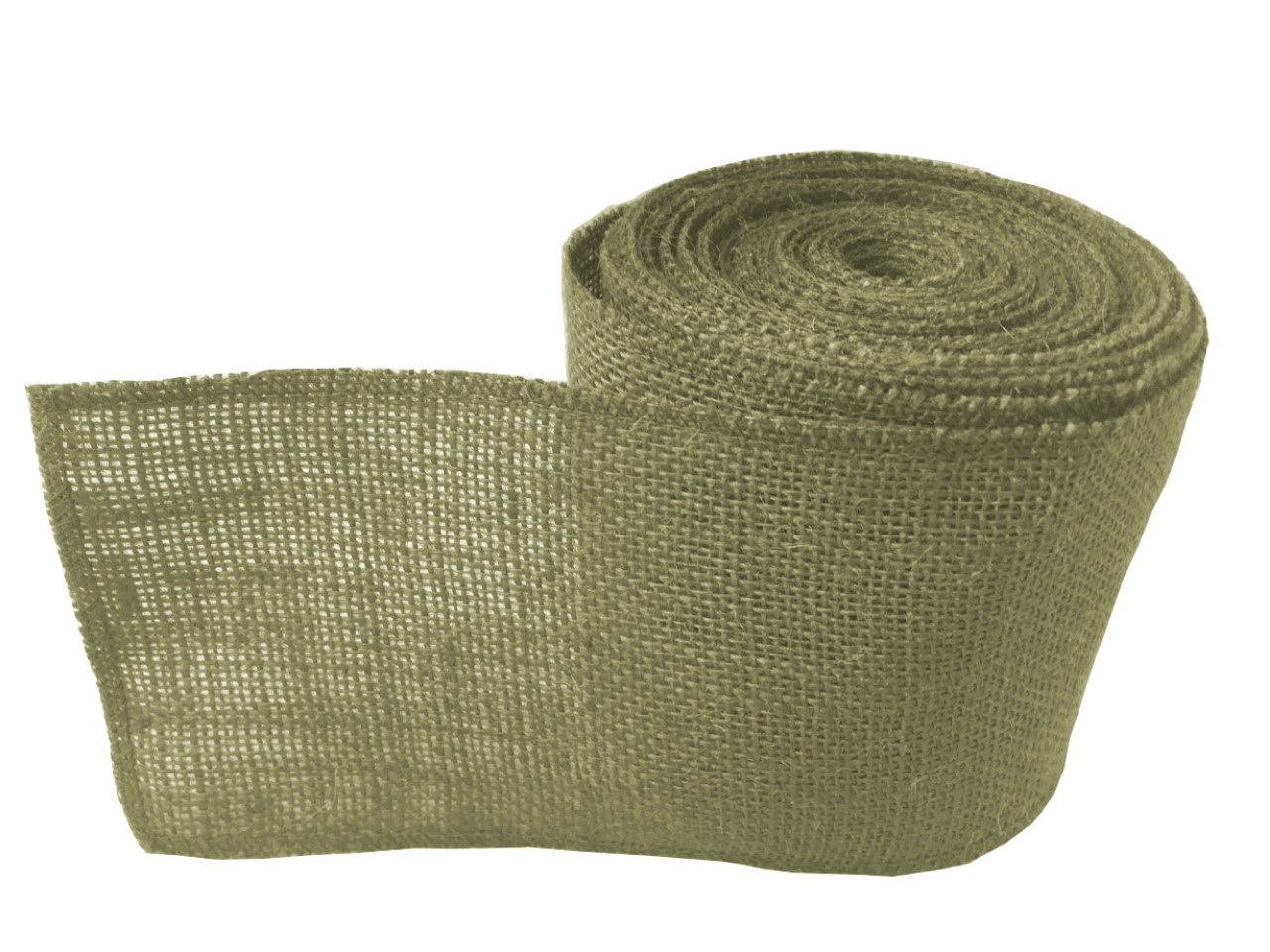 4" Sage Burlap Ribbon - 10 Yards (Sewn Edges) Made in USA - Click Image to Close