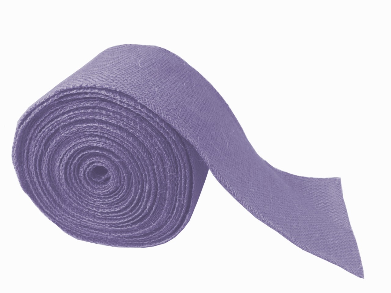 4" Violet Burlap Ribbon - 10 Yards (Sewn Edges) Made in USA