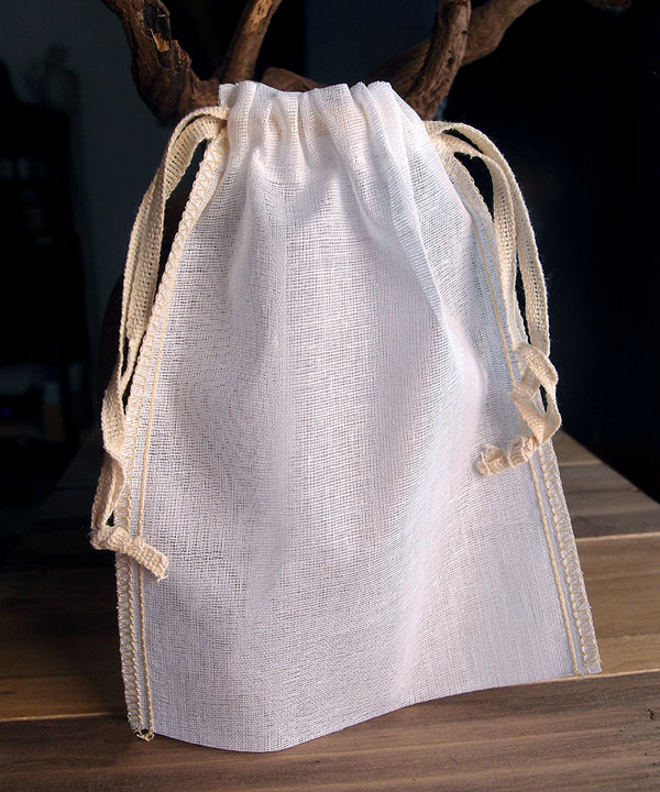 Cheesecloth Bags with Ivory Serged Edge 5" x 7" (12 Pk)