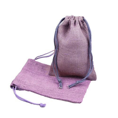 Lavender Burlap Drawstring Bags (12 pk) 5" x 7"