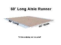 40" Inch Width Burlap Aisle Runner - 60 Feet