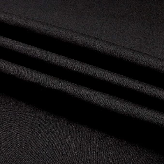 58/60" Black Broadcloth Fabric - Per Yard